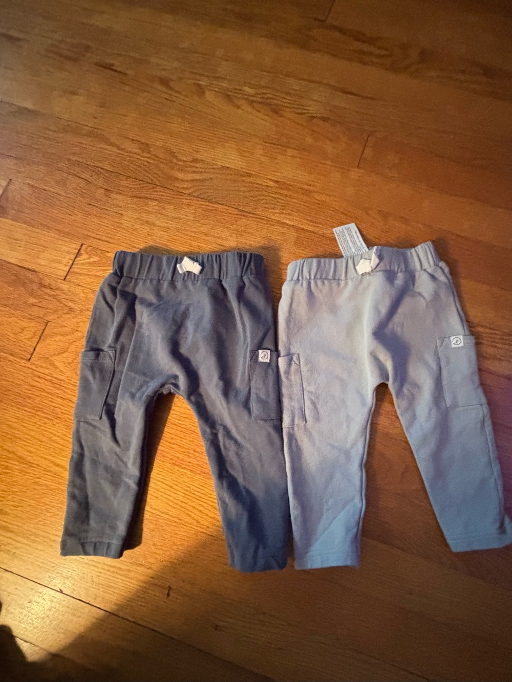 Carter's Two-Pack Jogger Pants in light grey /olive and medium grey